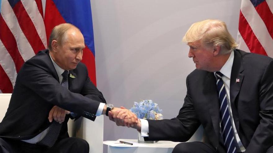 Putin y Trump en la reunión del viernes.