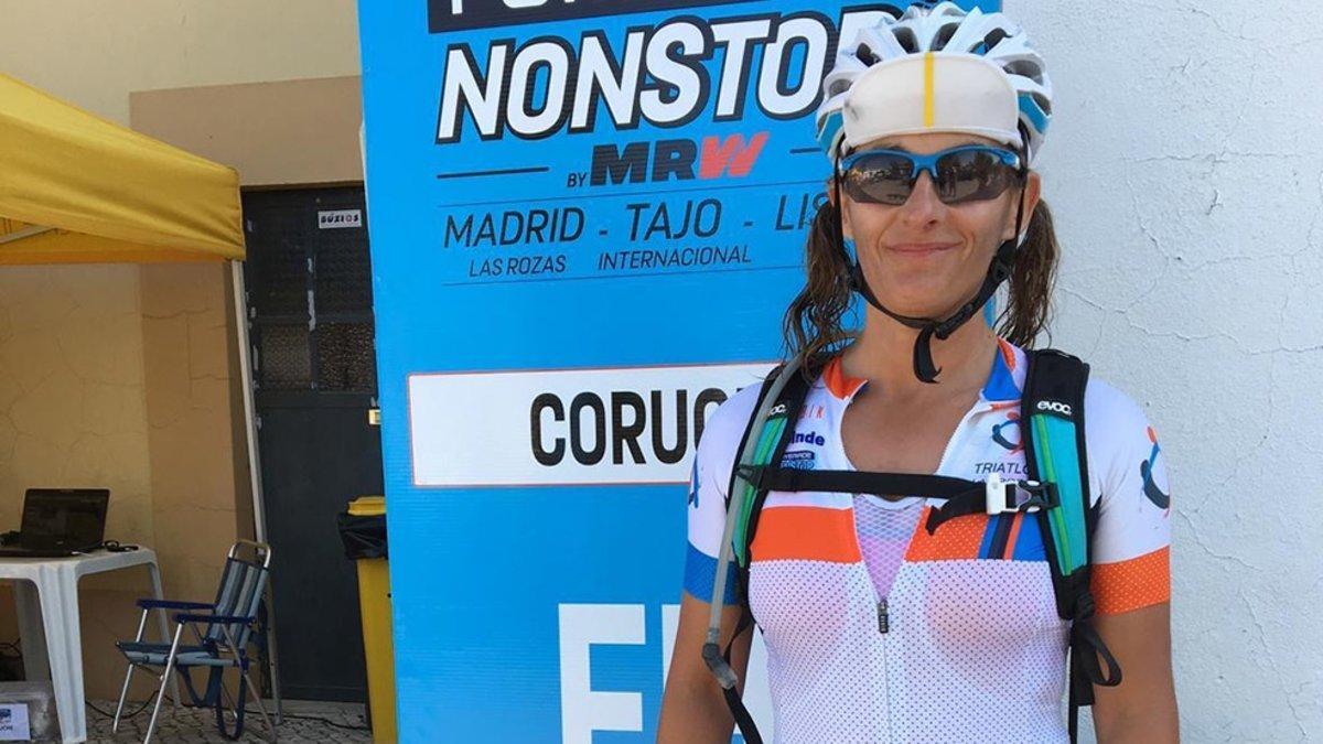 Susana Sánchez, médico de la UCI del Ramón y Cajal de Madrid, en la Non Stop Madrid-Lisboa