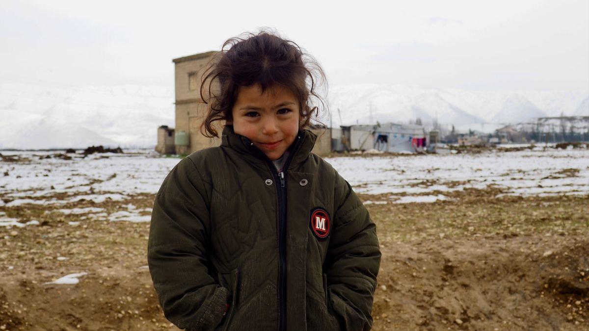 Leila, una niña siria refugiada en los campos del Líbano.