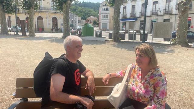 El lalinense Javier Blanco junto a Emma Álvarez. |