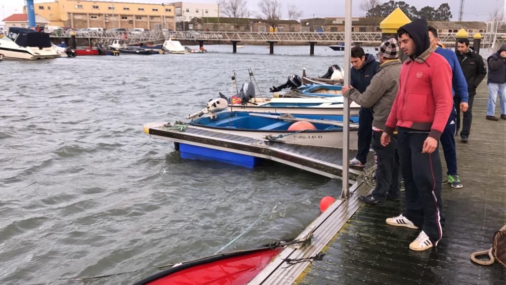 Los efectos del temporal Kurt en Arousa