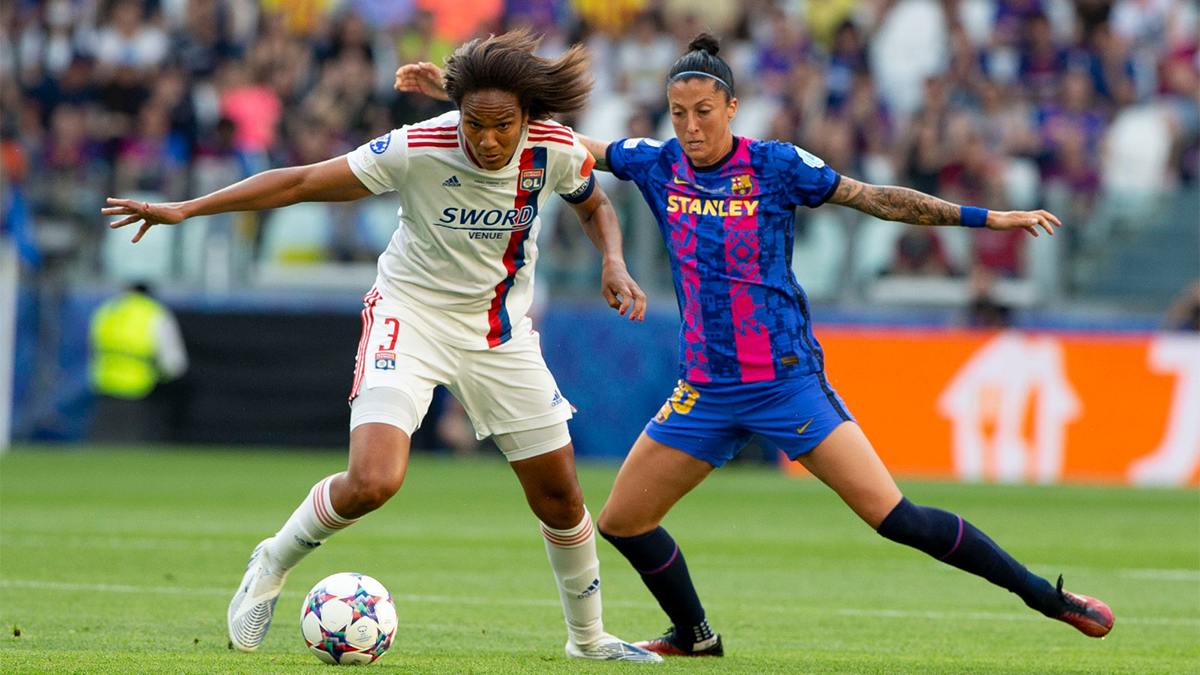 Jenni Hermoso, durante la final de la Champions ante el Lyon