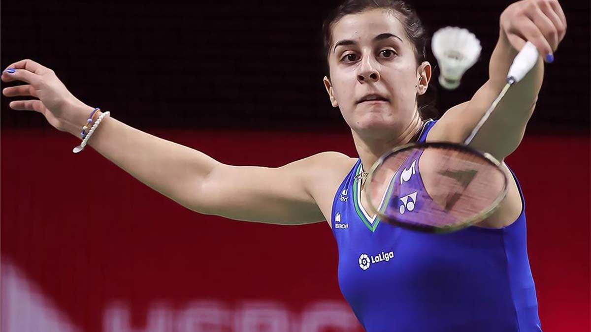 Carolina Marín, durante su partido