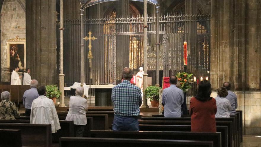 Celebració d&#039;una missa durant la desescalada