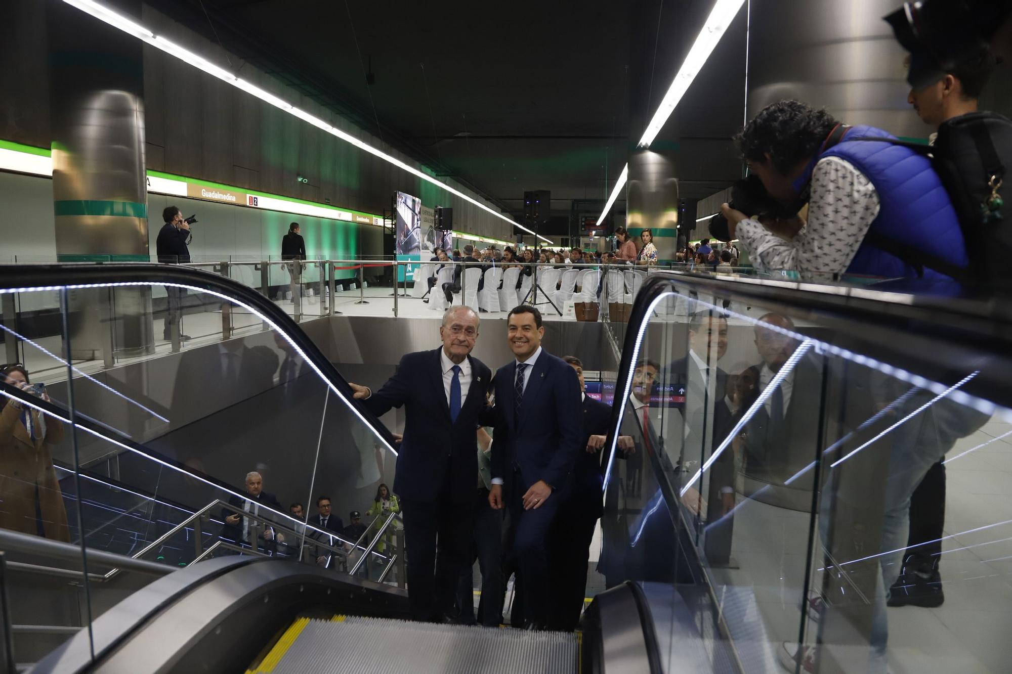 Inauguración de la ampliación del metro de Málaga hasta el Centro