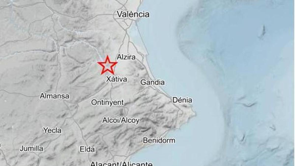 Localización del movimiento sísmico detectado este lunes.
