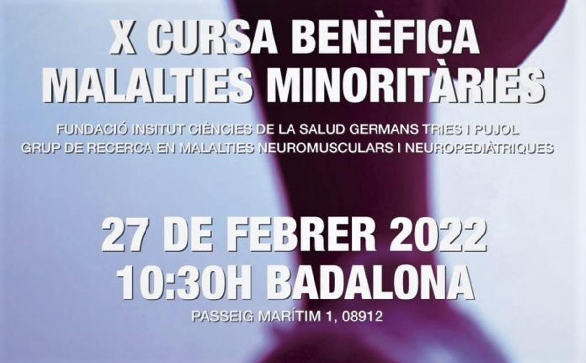 Badalona acollirà la X Cursa Benèfica Malalties Minoritàries el 27 de febrer