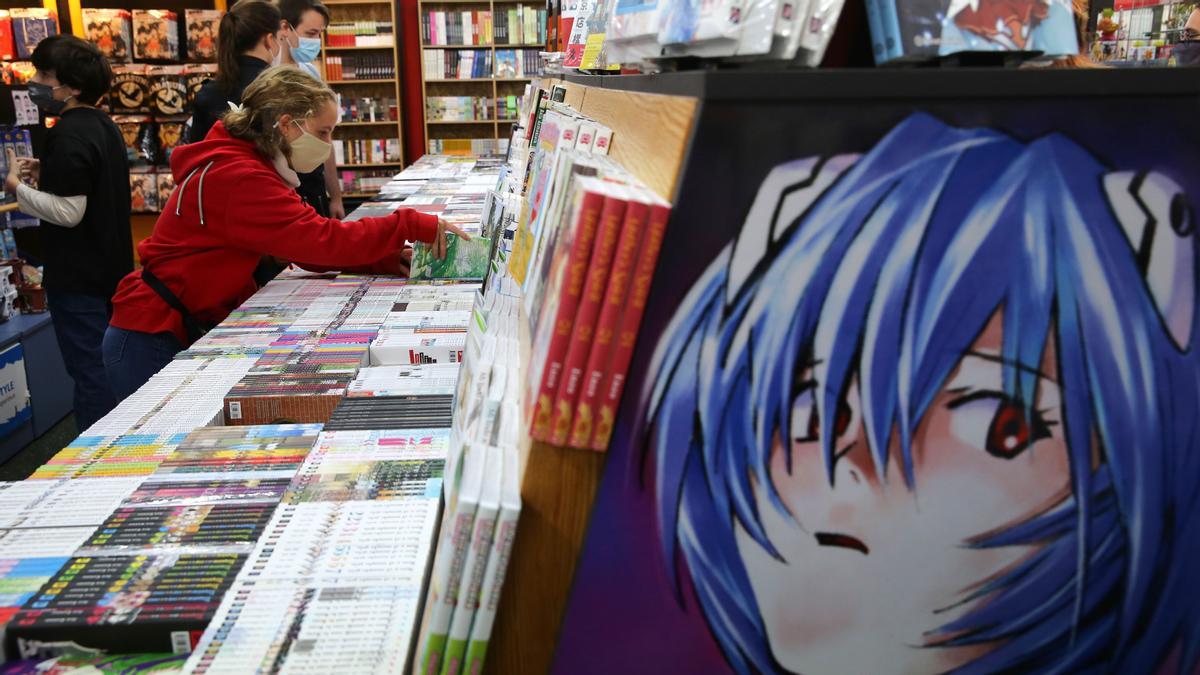 La sección de manga de la librería Norma Cómics de Barcelona, este miércoles.