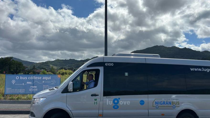 Nigrán ya conecta Praia América y Porto do Molle con un autobús lanzadera