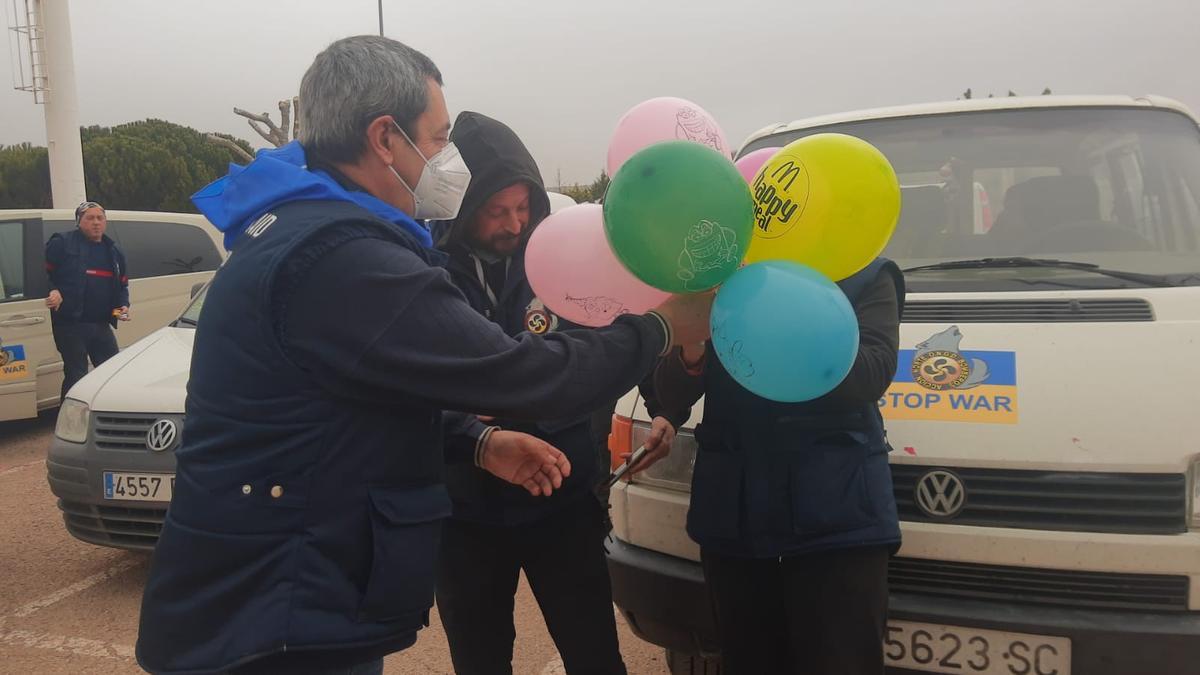 Globos regalados por los trabajadores del McDonald&#039;s.