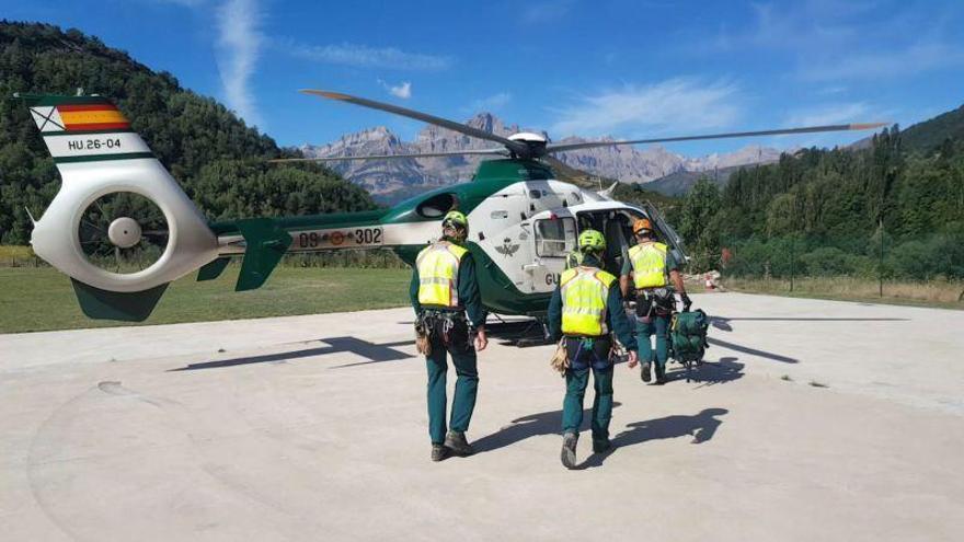 La Guardia Civil de Huesca rescata a cinco personas accidentadas este fin de semana