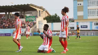 Caicedo y Amadou lideran la victoria del Sporting ante el Racing de Ferrol (0-3)
