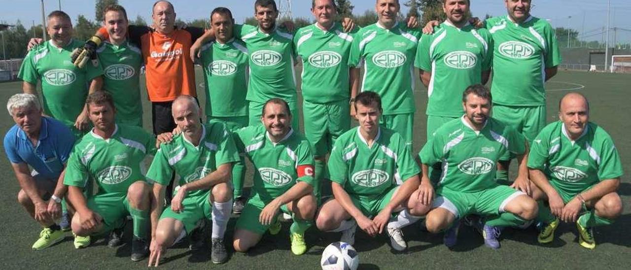 El equipo Señorío de Rubiós, que esta jornada empató ante el tercer clasificado de la Segunda División.