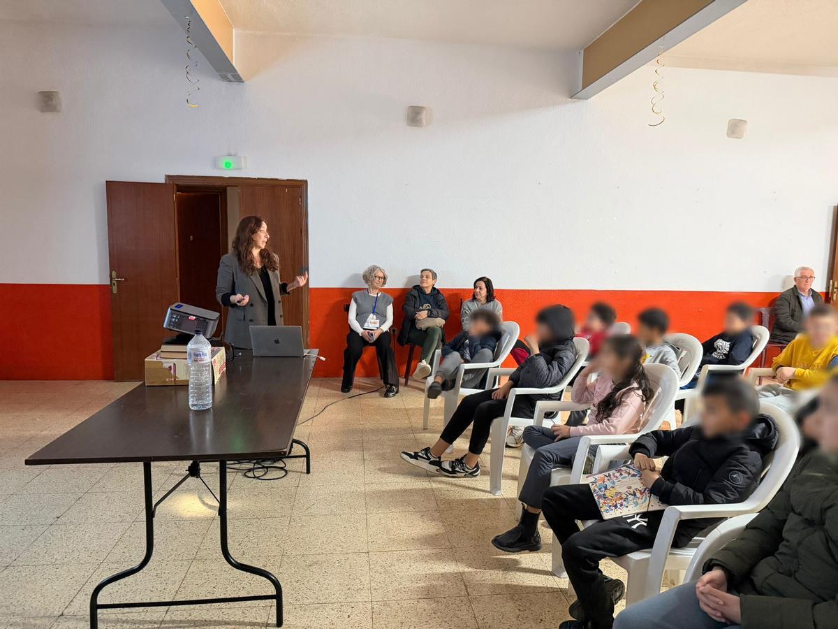 Un momento de la charla.