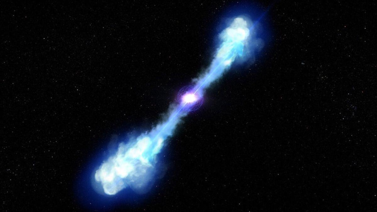 Una colisión de dos estrellas de neutrones crea una magnetoestrella