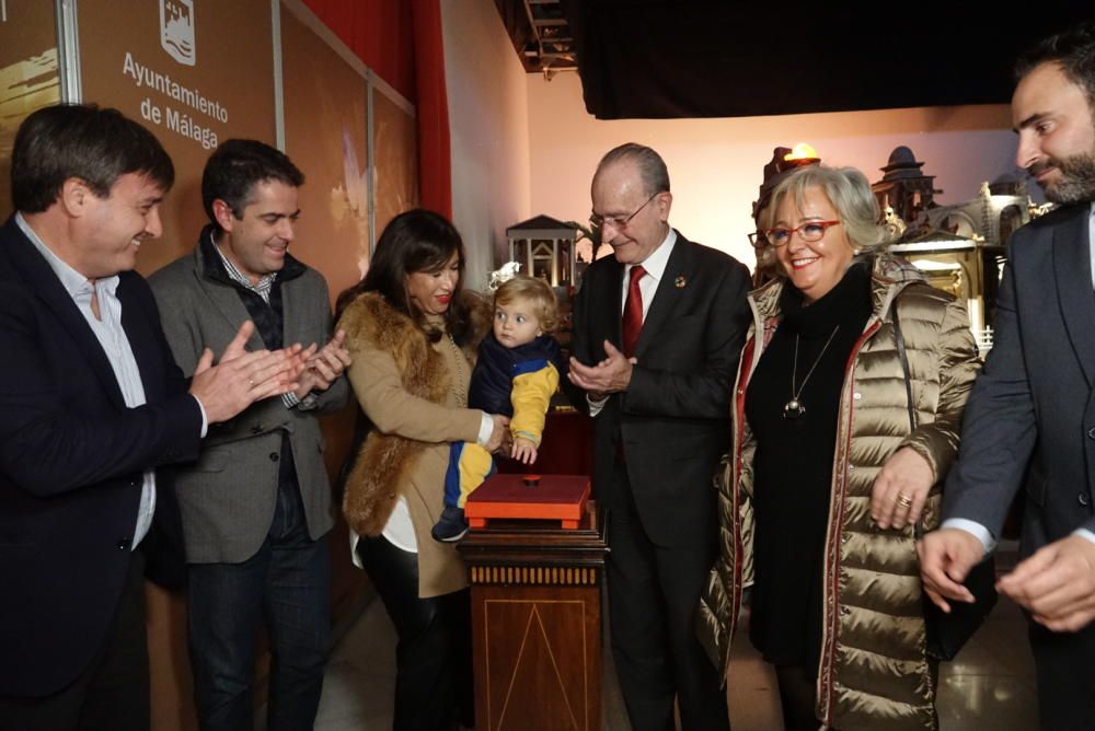 Inauguración del belén del Ayuntamiento de Málaga.