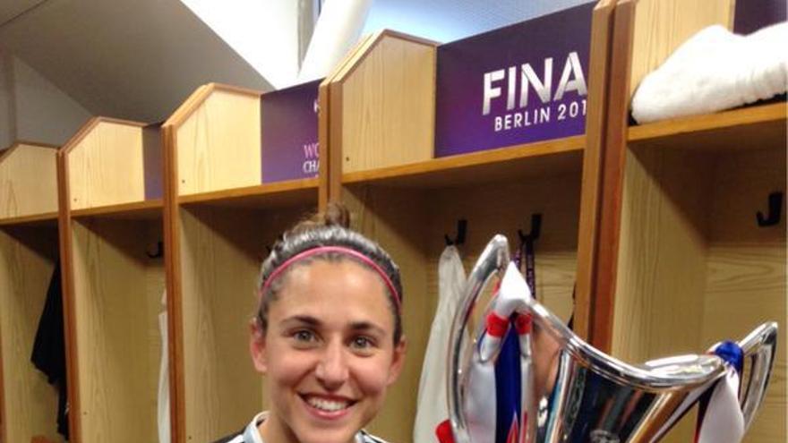 Primer y único título de Verónica Boquete, conquista en 2015 con el FFC Frankfurt
