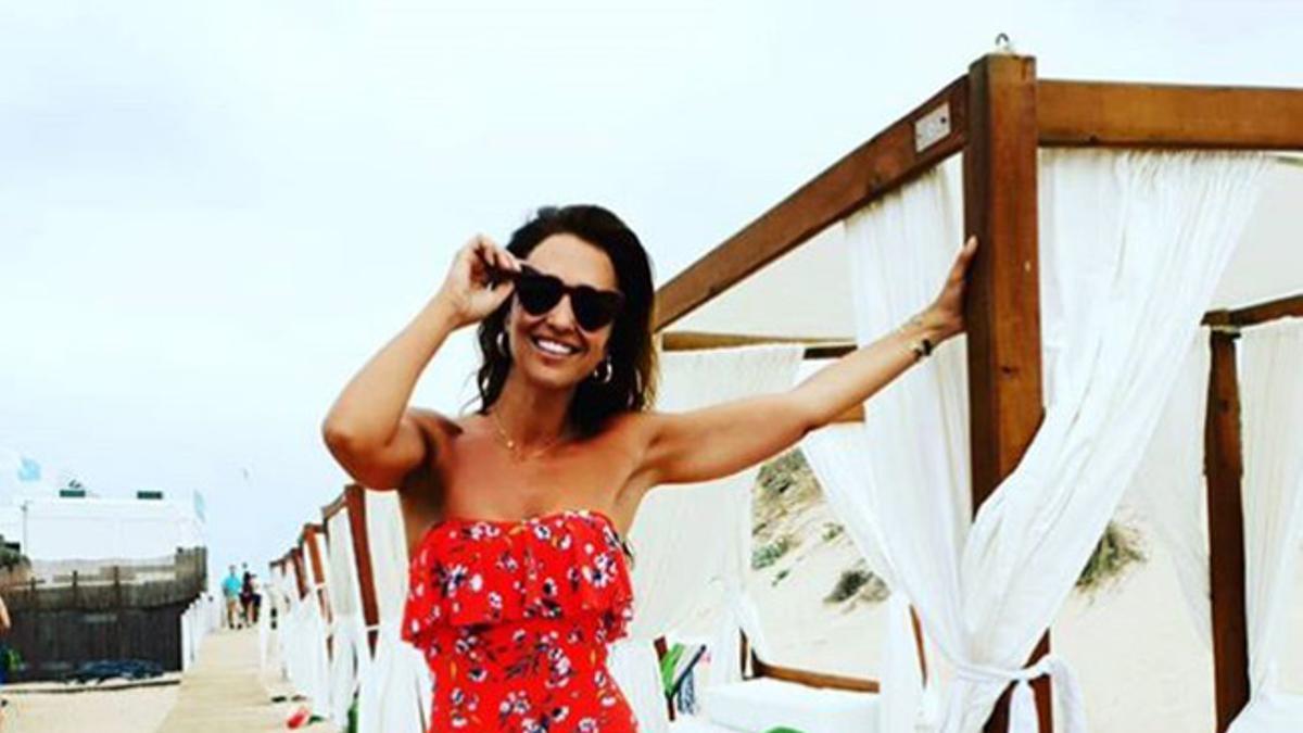 Paula Echevarría posando en bañador durante sus vacaciones de verano 2018