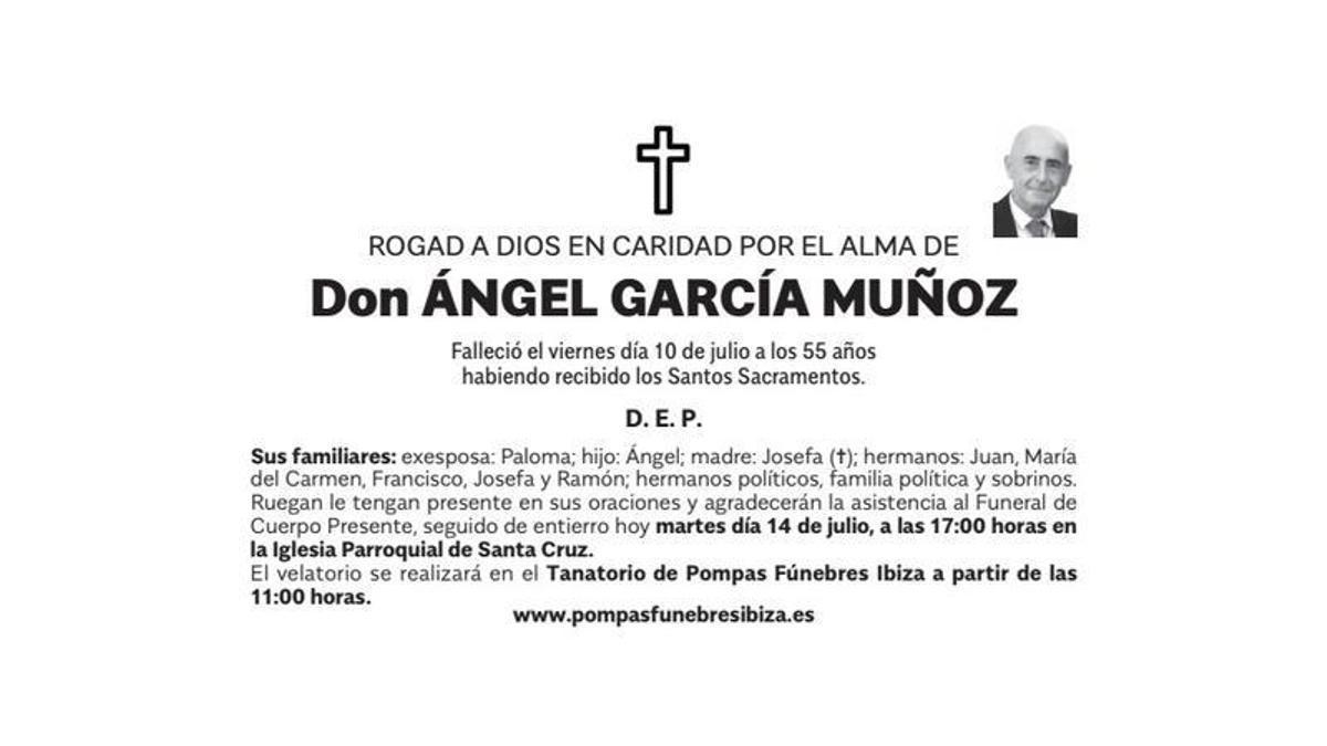 Esquela Ángel García Muñoz