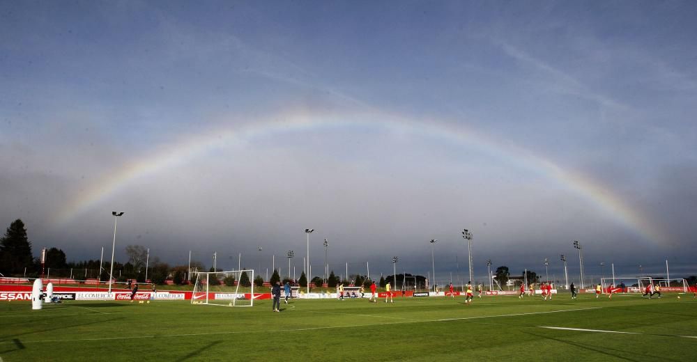 Primer entrenamiento del Real Sporting del 2018