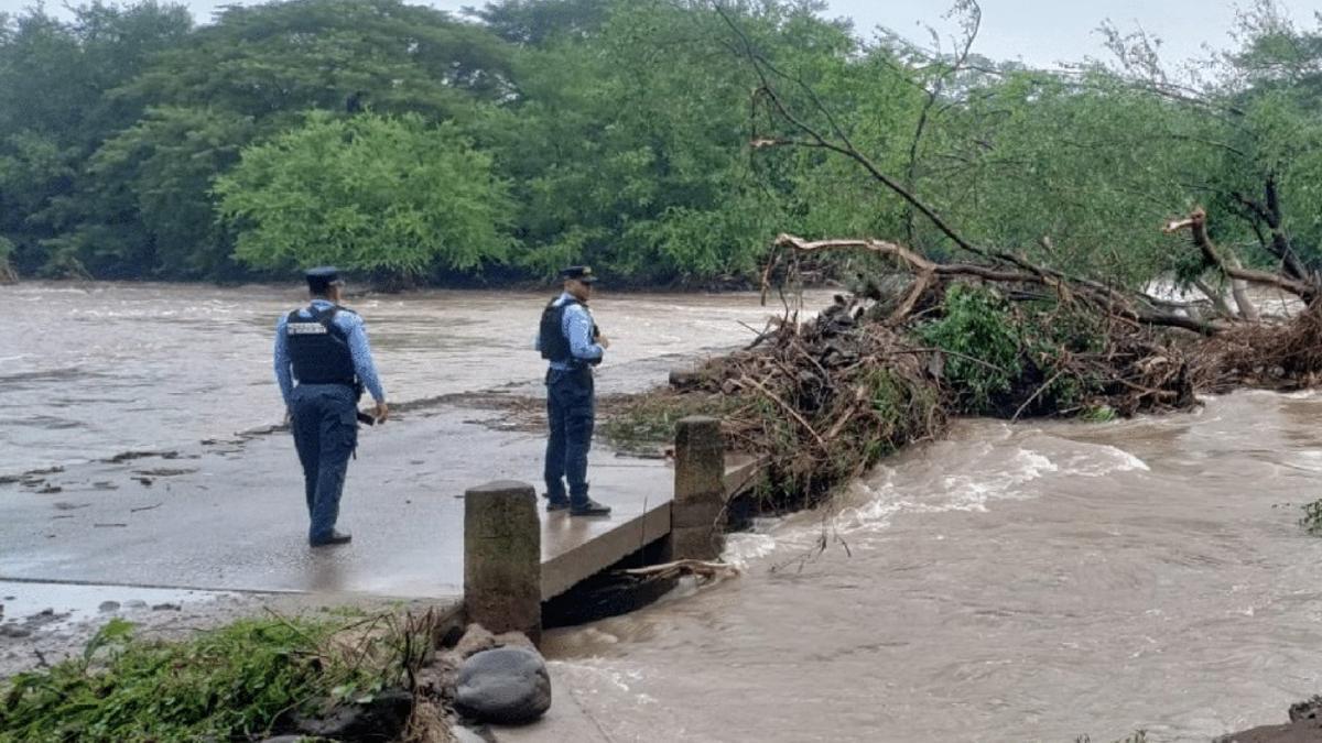 Efectos de las fuertes lluvias en Honduras.