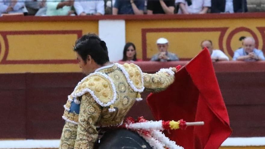 Perera esta tarde en la plaza de toros de Badajoz.