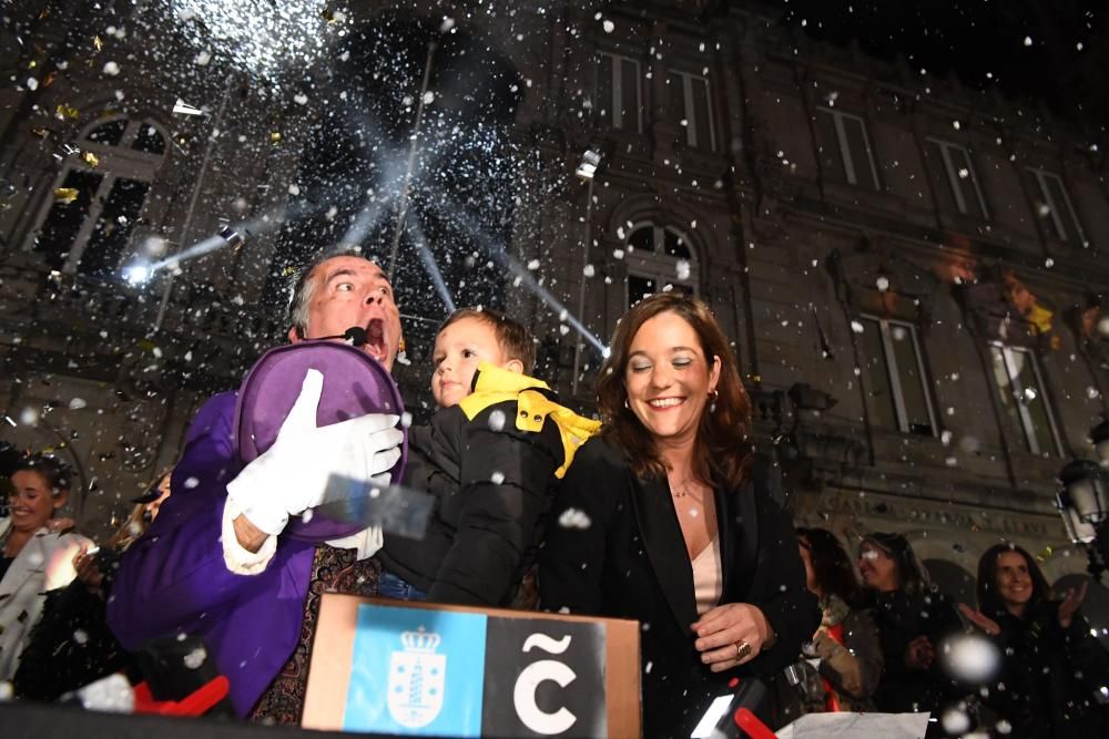 Navidad en A Coruña | Encendido del alumbrado navideño en María Pita