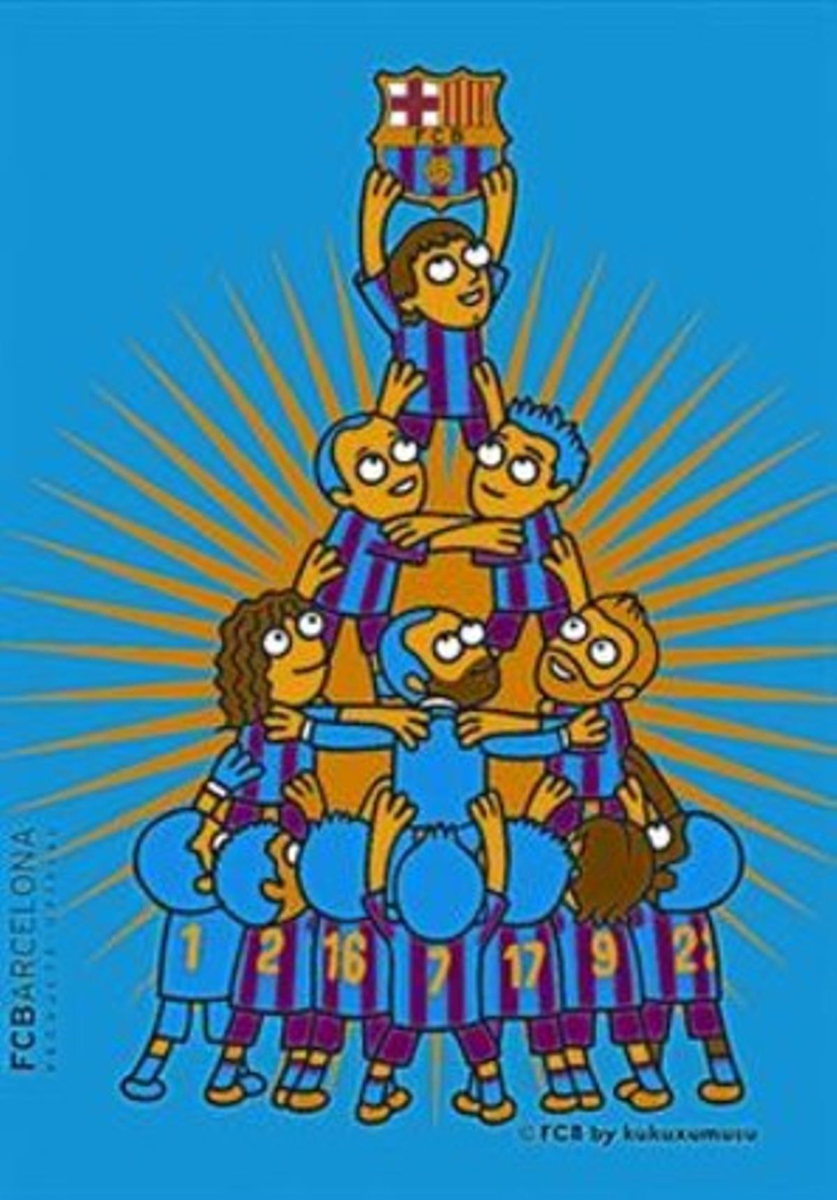Kukuxumusu transforma el Barça en un castell_MEDIA_1 Kukuxumusu transforma el Barça en un castell_MEDIA_1