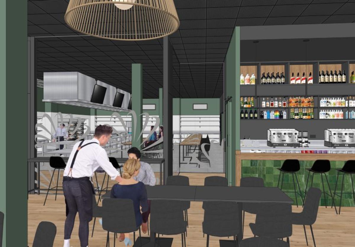 El restaurante de la escuela y detrás, las aulas. | FDV