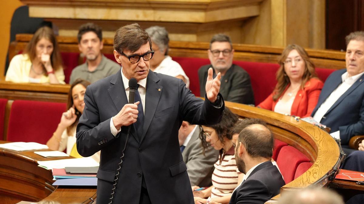 Salvador Illa, al Parlament de Catalunya.