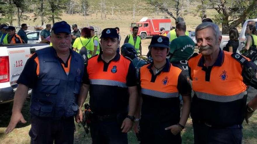 Los voluntarios de Lalín que participaron en la búsqueda.