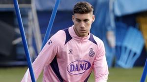 Roberto Fernández, en un entrenament d’aquesta setmana de l’Espanyol. | RCDE