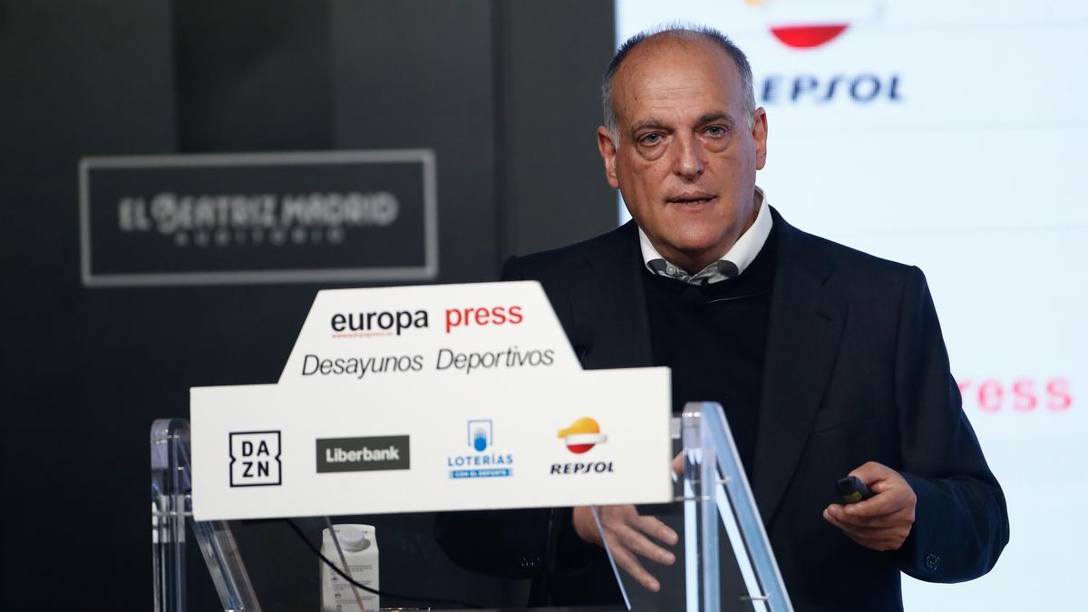 El presidente de LaLiga, Javier Tebas.