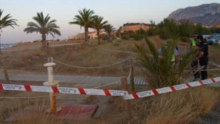 Hallan en una playa de Dénia un proyectil que podría ser de la Guerra Civil