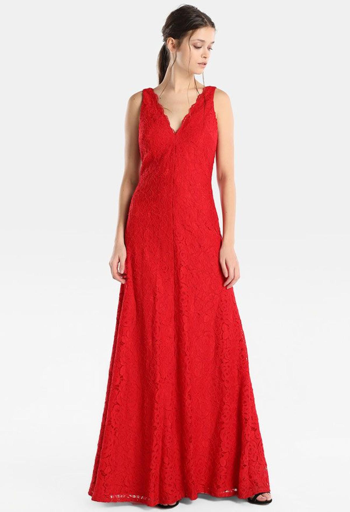 Vera Wang for Tintoretto: vestido largo rojo