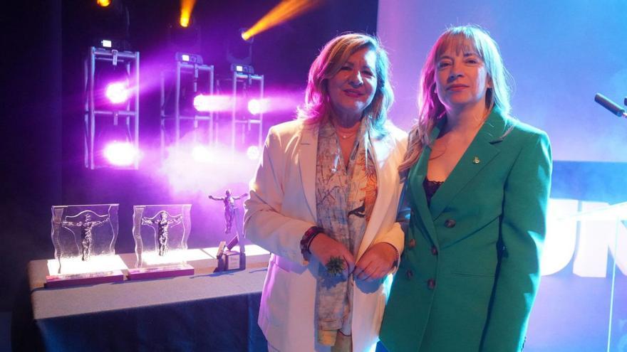 Aurelia González y Ana Agúndez en la entrega de premios Fundos en Zamora