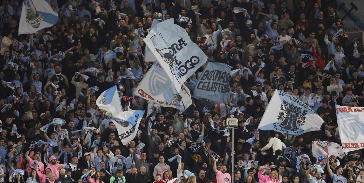Aspecto de la grada de Balaídos durante el último partido ante el Mallorca.