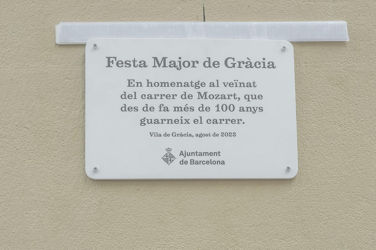 Homenaje a las calles Verdi y Mozart: 100 años adornando Gràcia