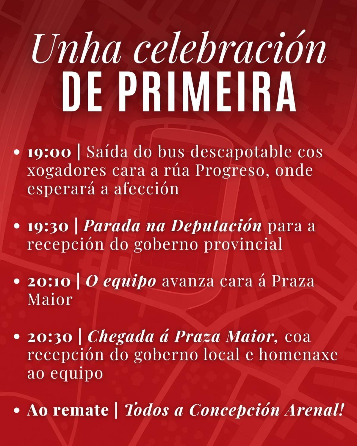 Horario y recorrido de la fiesta de la UD Ourense en las calles de la ciudad.