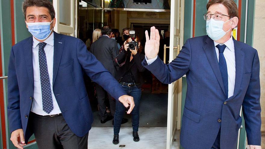 El Consell convoca la mesa bilateral con la Diputaci&oacute;n en agosto y en Alicante para que Carlos Maz&oacute;n no pise el Palau