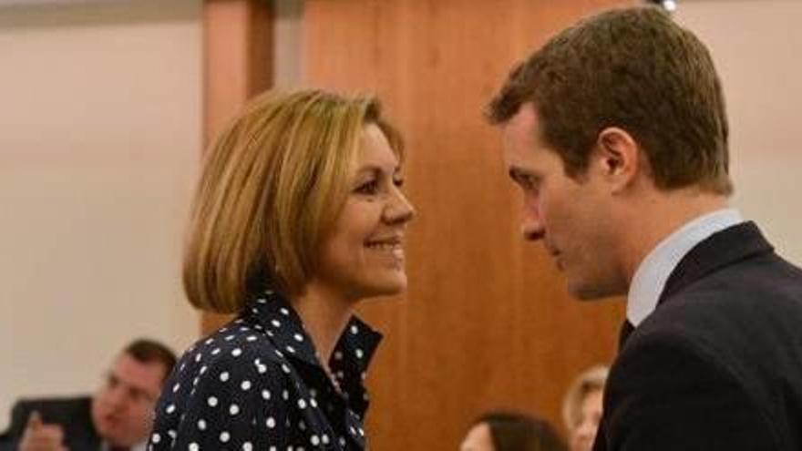 María Dolores de Cospedal i l&#039;actual líder del PP, Pablo Casado, en una foto d&#039;arxiu