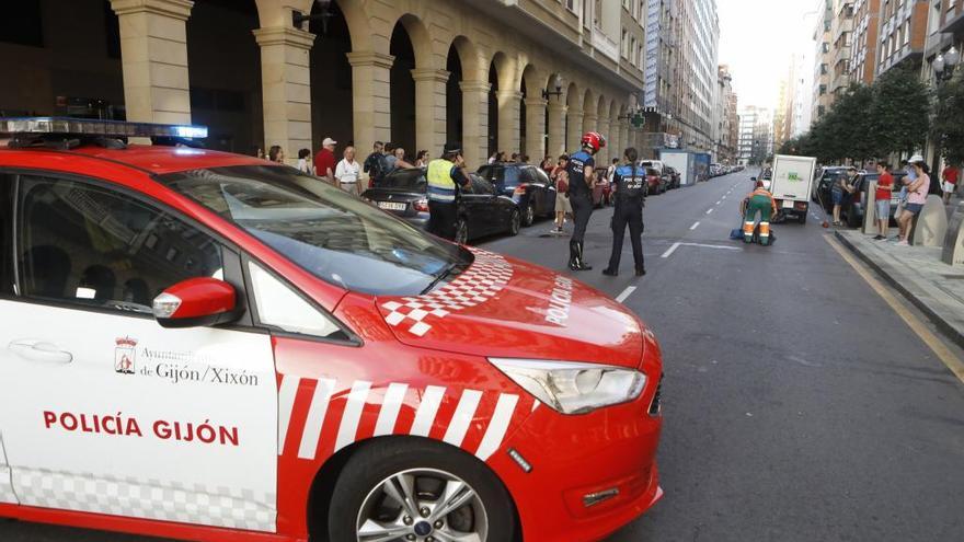 Policía Local en Gijón.