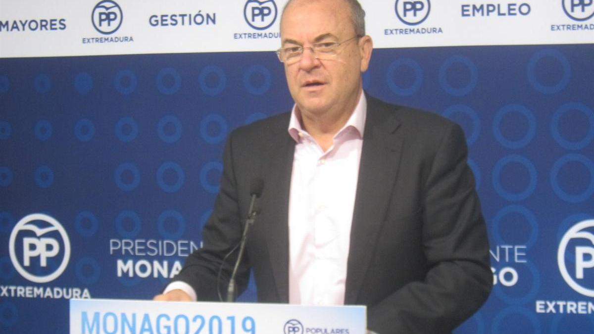 Monago dice que criticar la candidatura de Pilar Nogales por no ser de Mérida es xenófobo