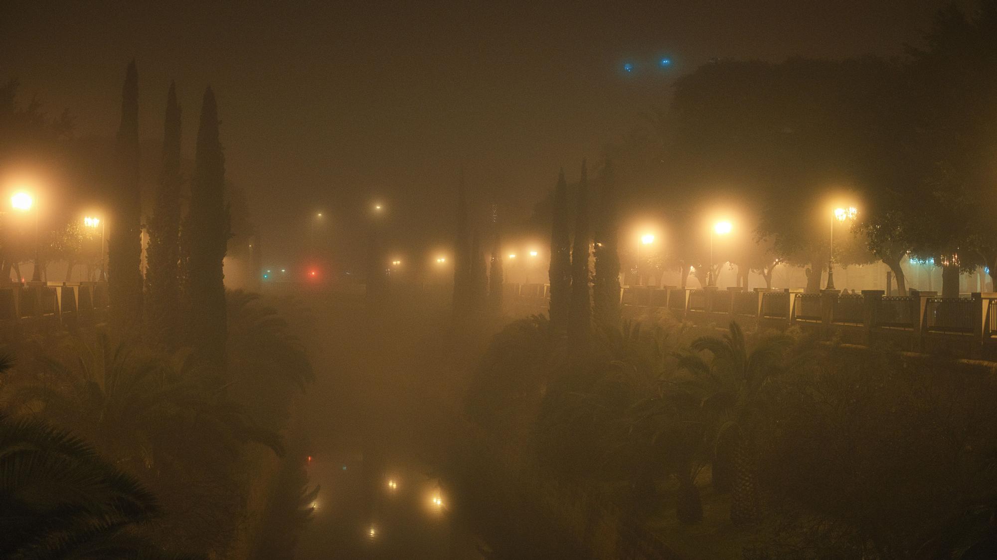 Niebla en Palma durante Nochebuena