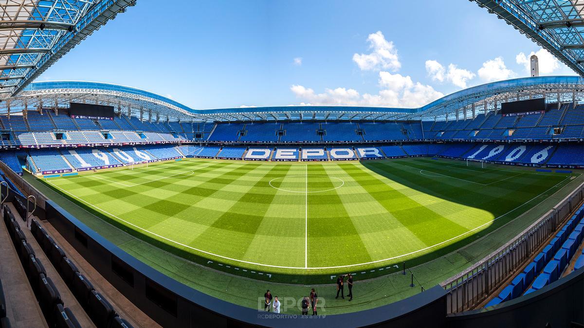 Panorámica del estadio Abanca.Riazor, donde el CD Castellón juega el próximo partido.