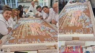 La Escuela de Artesanos de Gelves da forma al retablo cerámico de la Macarena de Manolo Cuervo: "Lo verá desde donde esté"