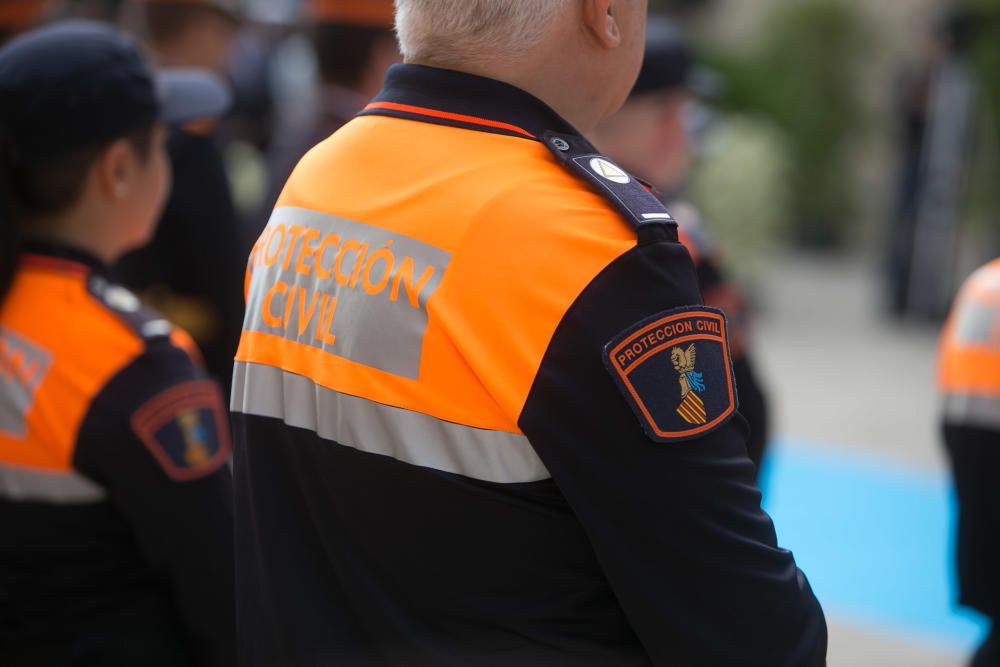 El Ayuntamiento de Alicante ha celebrado esta mañana el XXXVI aniversario de Protección Civil en el castillo de Santa Bárbara.