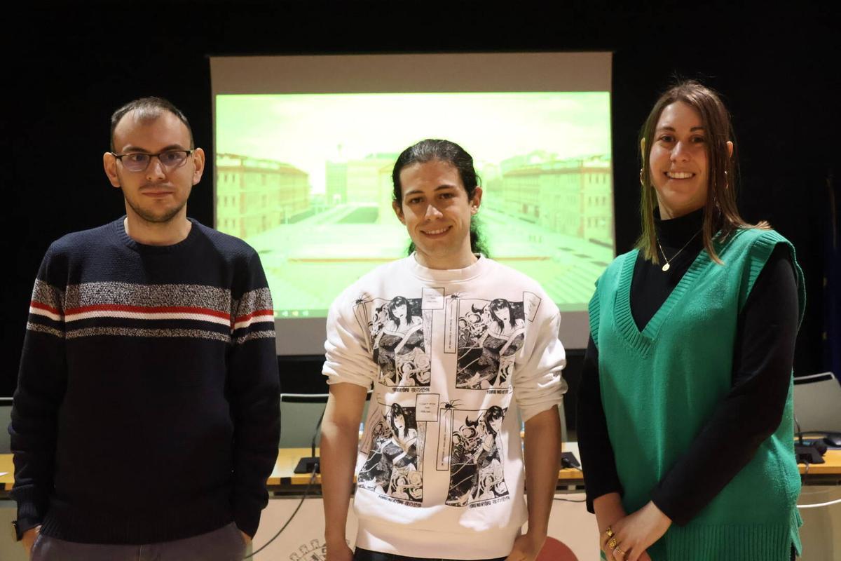 Los tres ponentes de la charla en las jornadas de Ingeniería de Materiales.