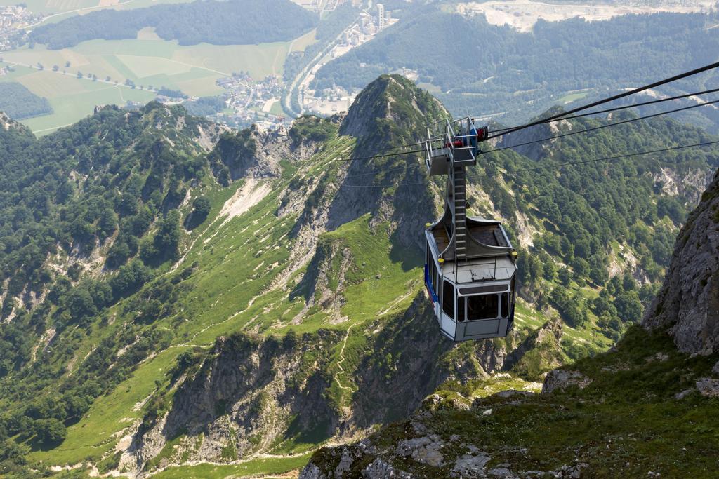 El teleférico que sube hasta lo más alto de la montaña de Untersberg