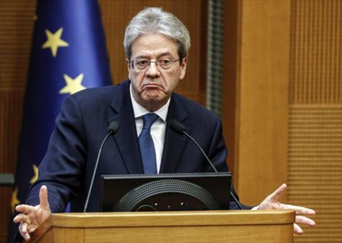 Paolo Gentiloni, ayer, durante el anuncio de la disolución del Parlamento y la convocatoria de elecciones.
